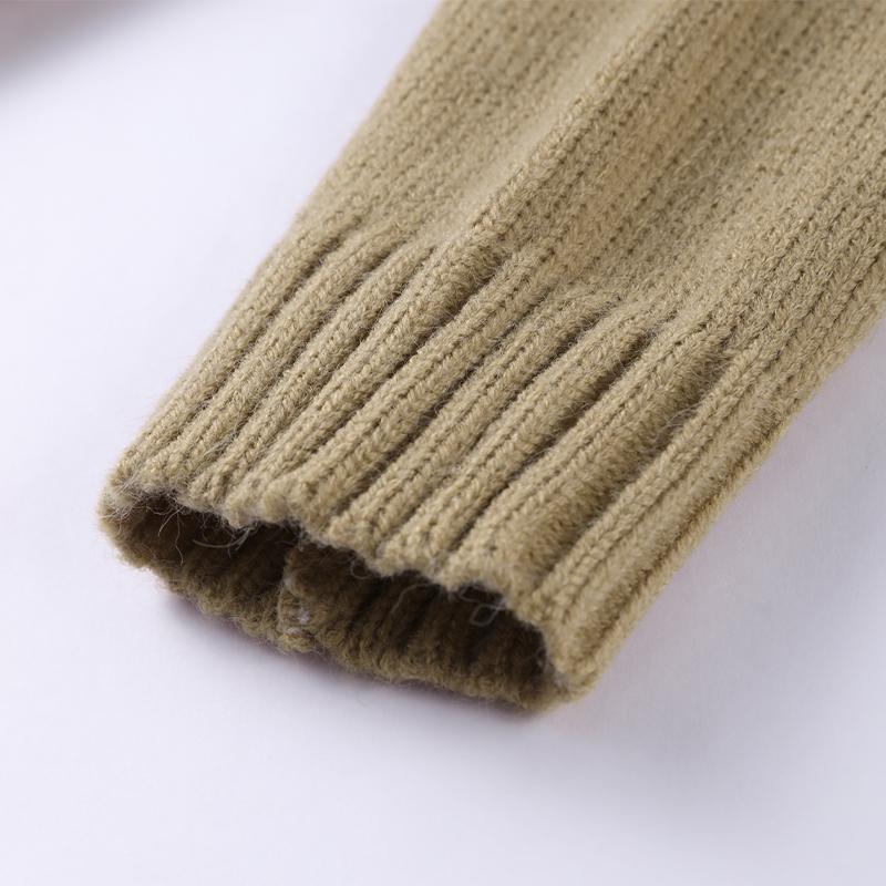 Long-sleeved Fur Collar Hooded Sweater Autumn and Winter Inner and Outer Wear Dual-purpose Ladies Solid Color Zipper Blouse Slim Knit Ladies Cardigan