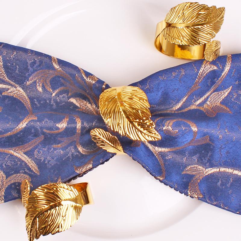 Leaf Napkin Ring, New Style, Napkin Buckle, Metal Napkin Ring, High-end Hotel, Wedding Opening Cloth Ring