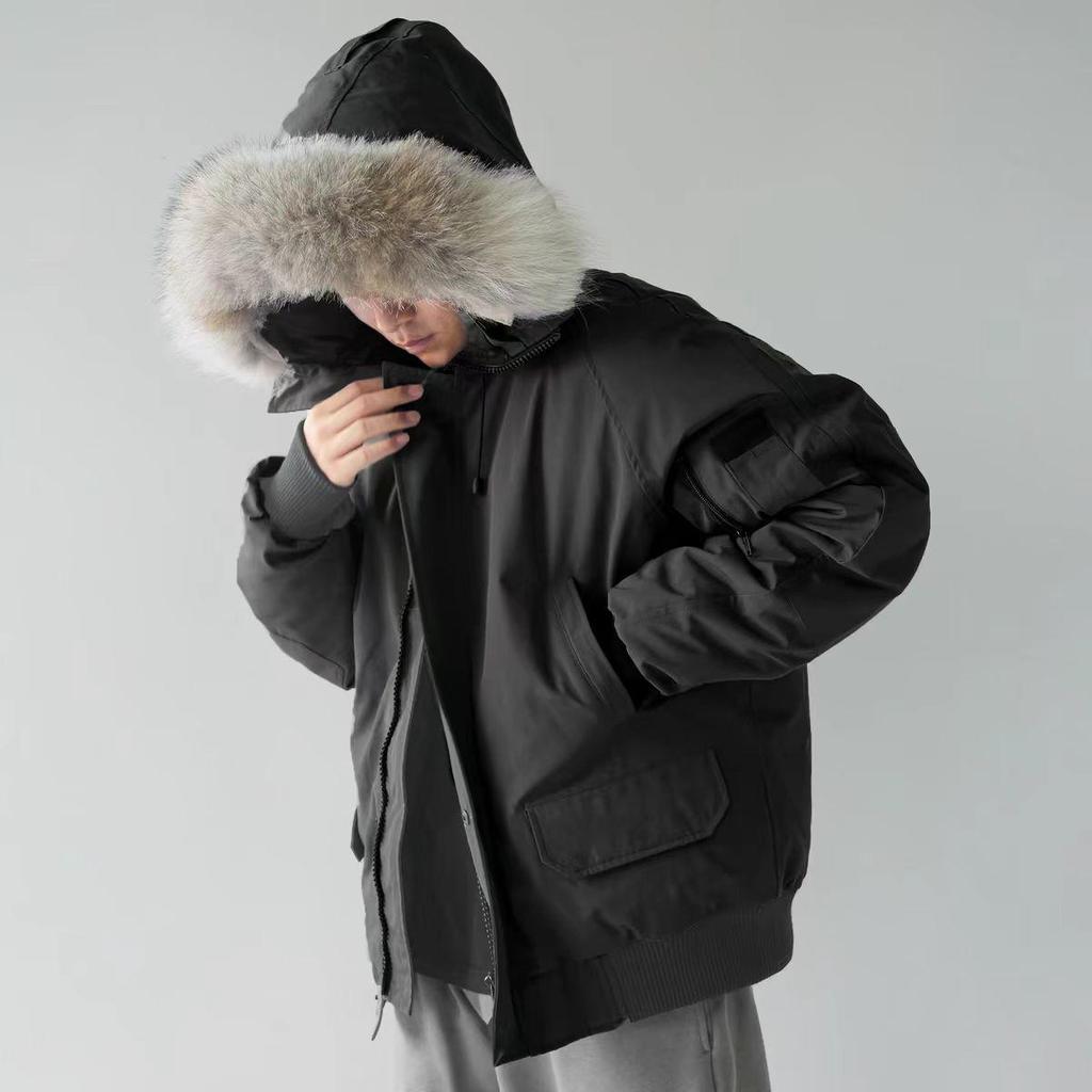 Unisex Canada Goose Down Bomber Jacket 01 - Couple's Parka Coat