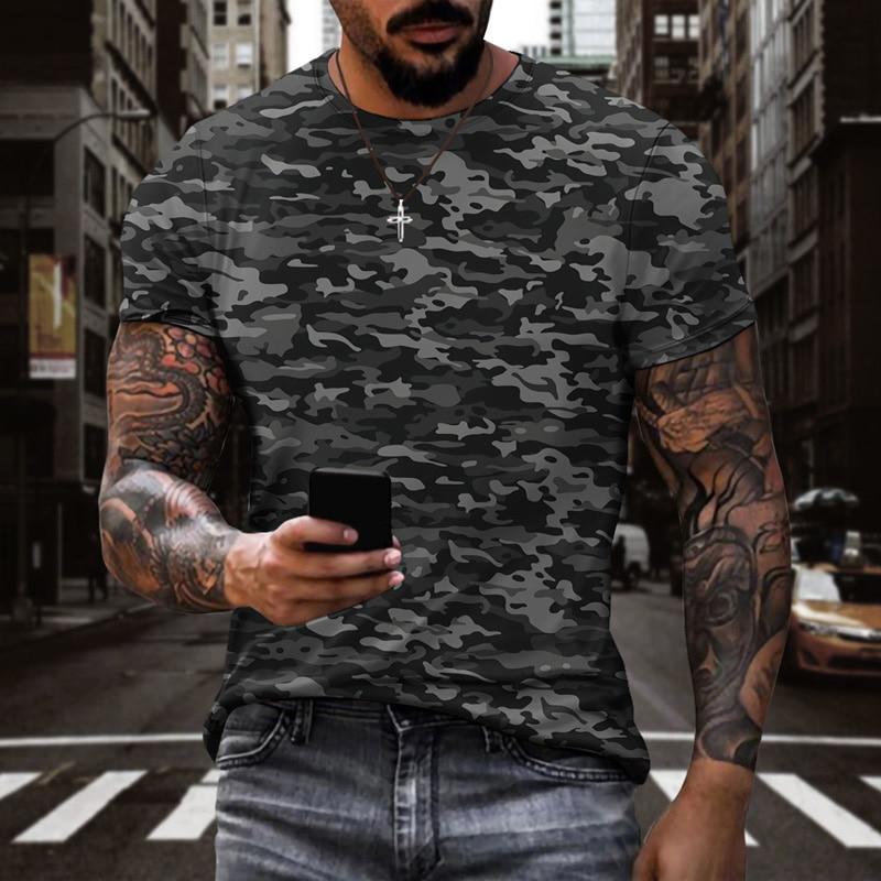 Camouflage 3D Printed T-Shirts Summer Men Women Casual Fashion Streetwear Oversized Short Sleeve
