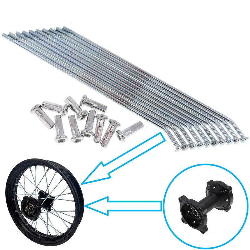 10Pcs/Set 10" 12" 14" 16" 17" 19" Front Or Rear Rim Hub Wheel Spoke for XR CRF BBR Dirt Pit Bike For Aprilia Motorcycle