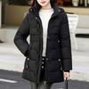 Women's Hooded Coat Ladies Winter Cotton Coat Thickened Warm Jacket