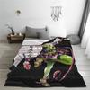Mitsuri Kanroji en Iguro Obanai Deken Zacht Warm Flanellen Plaid Dekbed voor Bed Woonkamer Picknick Reizen Huis Sofa