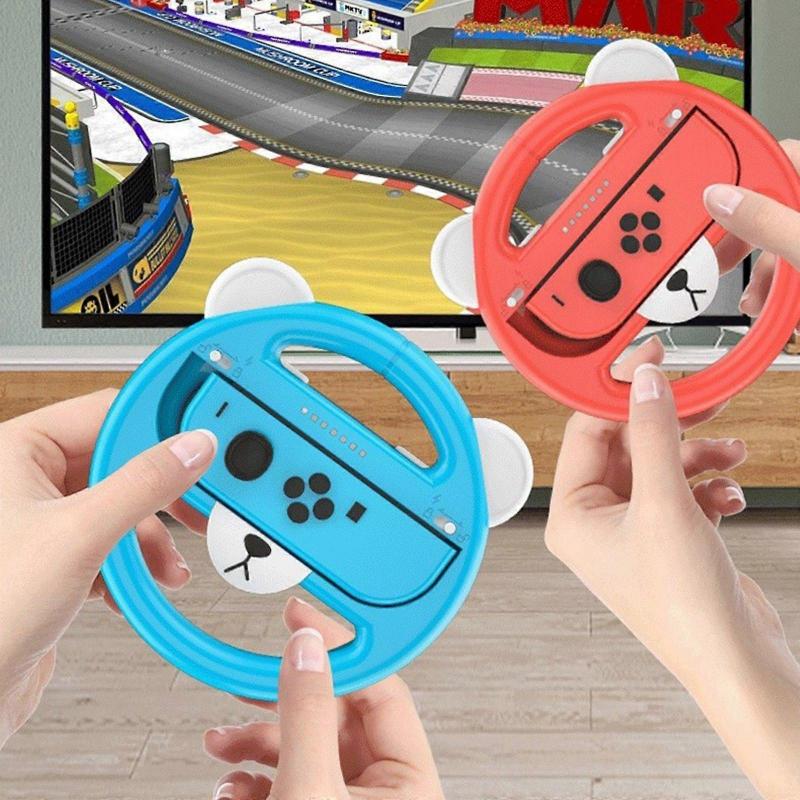 2pcs/set Steering Wheel Controller for Switch Racing Game Handheld Grip Kit
