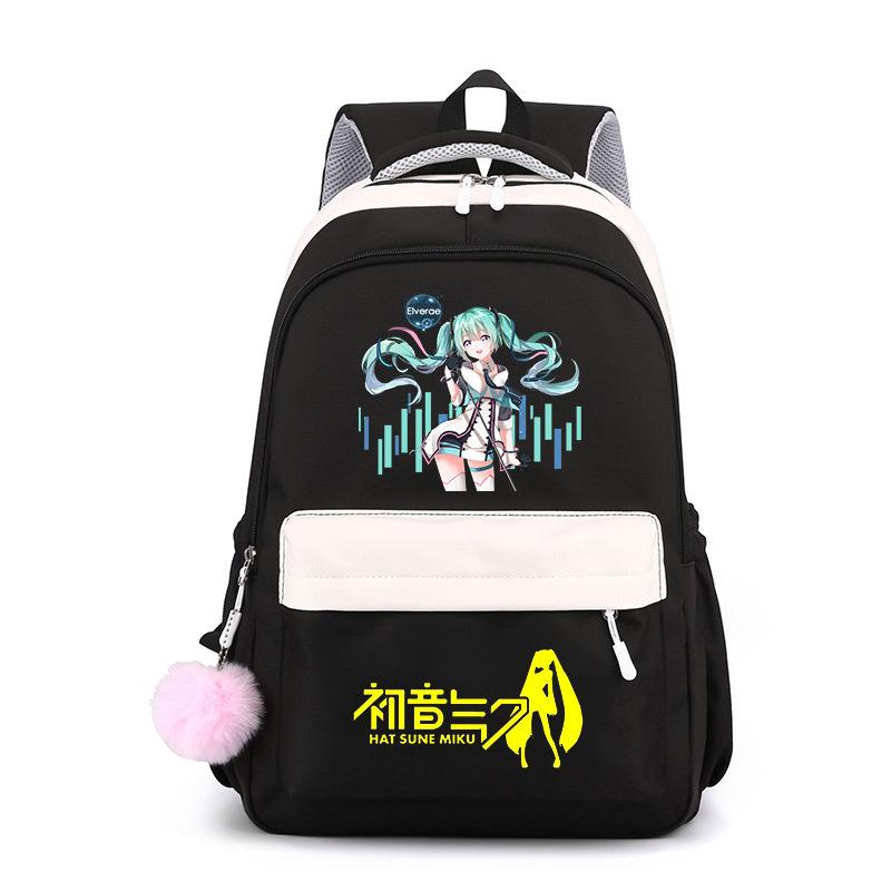 Anime Peripheral Hatsune Future School Bag Backpack Cartoon Backpack Candy Color Large Capacity Student School Bag Stationery