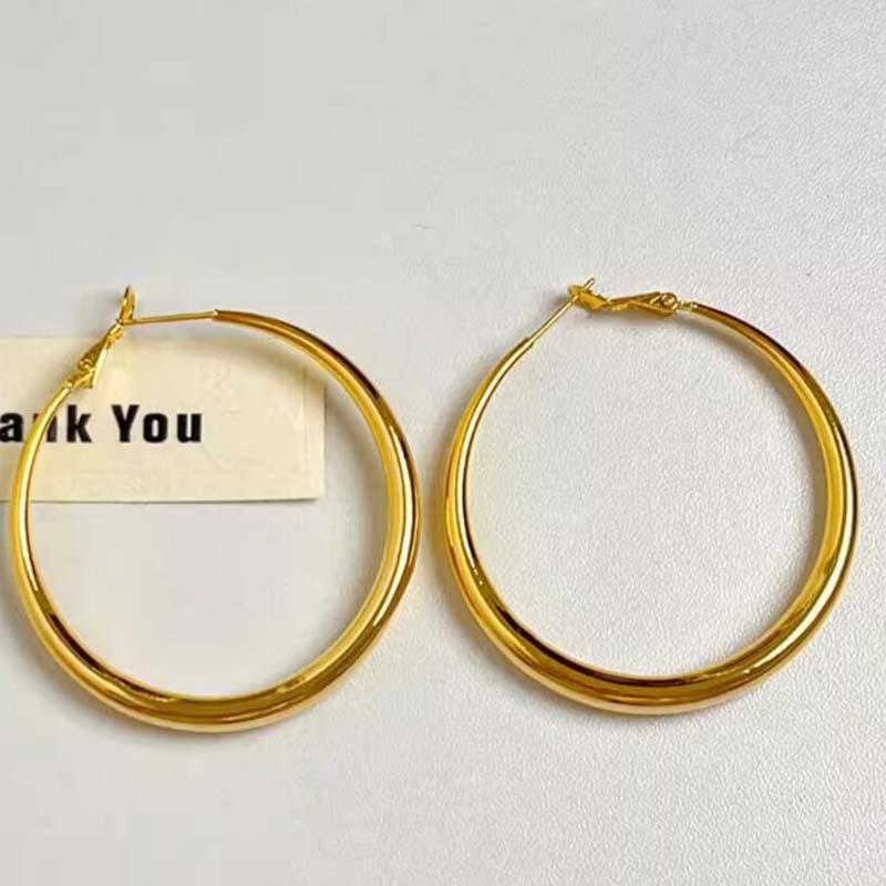 Female Fashion Circle Personality Niche Versatile Earrings 30MM