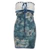 2026 European and American new personalized niche design sense splicing tube top printing backless hip wrap dress