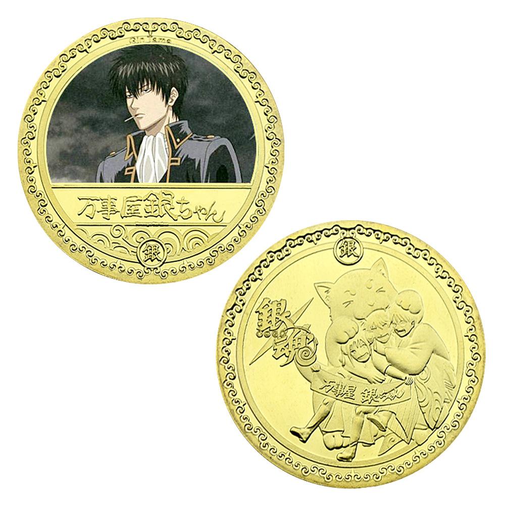 Japanese Classic Anime Manga Gold Commemorative Coin Metal Badge Commemorative Badge Boutique