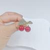 High-End Japanese Cherry Brooch - Cute, Anti-Exposure Pin with Korean Oil Drop Design for Ladies
