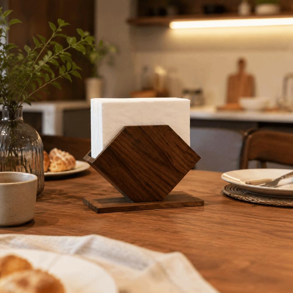 Wooden Napkin Holders No-slip Paper Towel Container Elegant Tissue Storage Rack Dining Tables