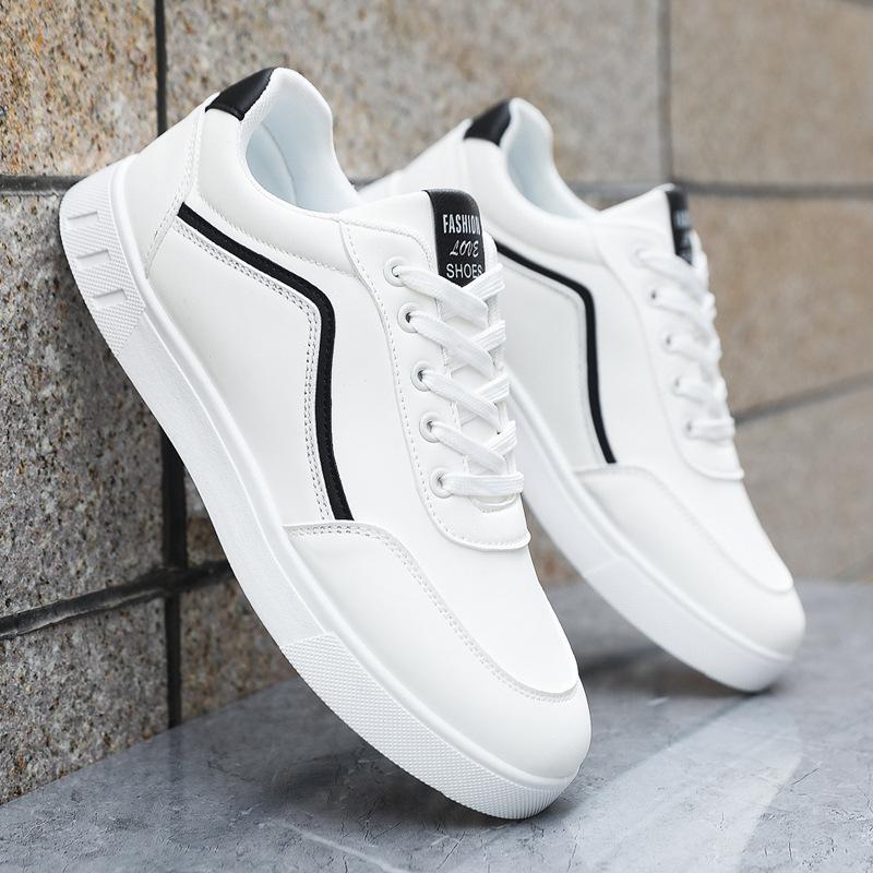 Versatile 2025 Plus Size Men's Fashion Sneakers - All-Season Soft Sole White Shoes
