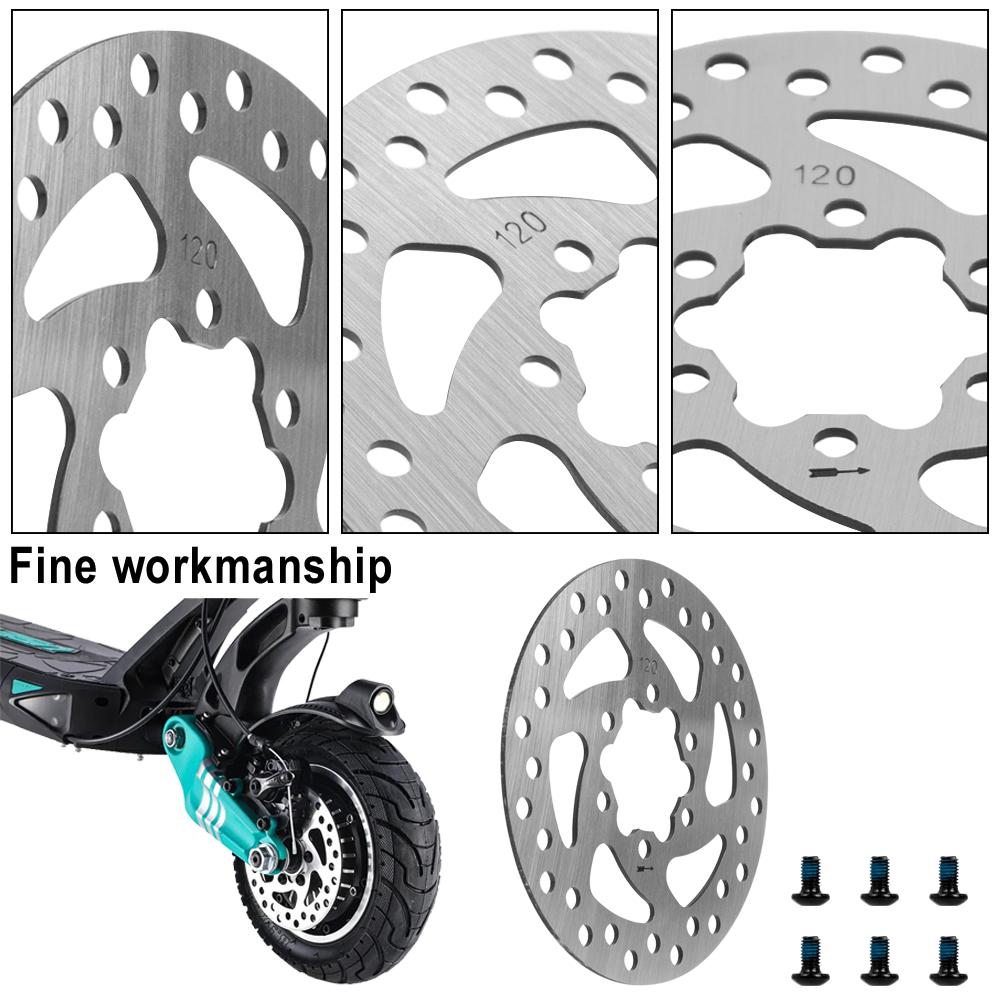 120mm 6 Holes Disc Brake Rotor Universal for VSETT 9 9+ for ZERO 8X 9 Electric Scooter Colorful Brake Disc Rotor With Screws