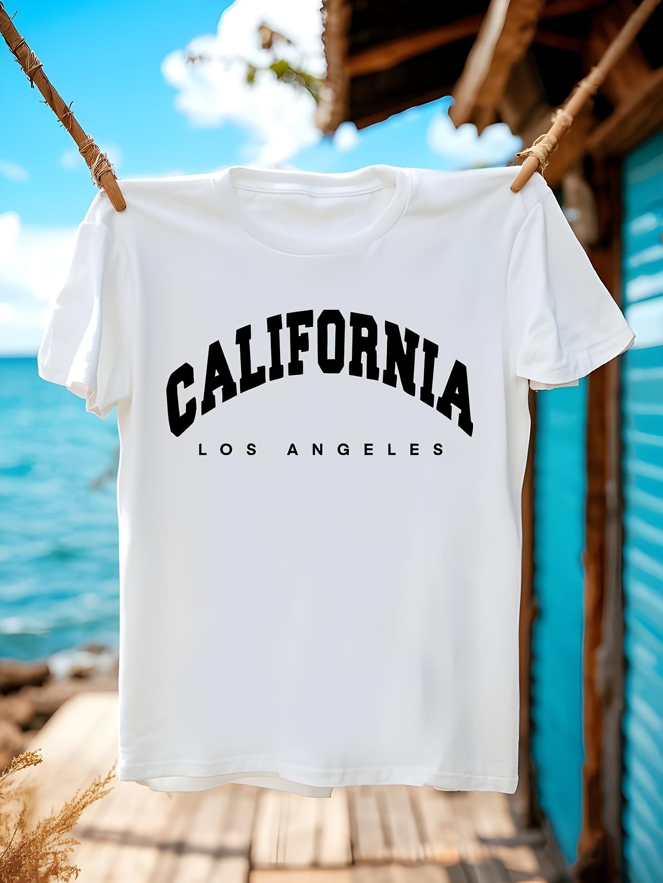 LA California Graphic Tshirt Graphic Long Sleeve Tshirt -... M