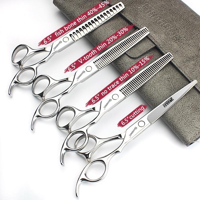 Professionelle Haarschere, spezielle flache Schere von Hair Gallery, Schere mit dünnen Zähnen, 6,5-Zoll-Haarscheren-Werkzeugset.