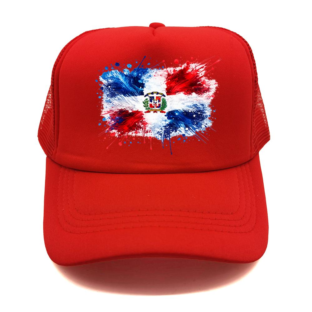 Dominican Republic Flag Baseball Cap Unisex Adjustable Mesh Hat Breathable DR Dominican Trucker Caps