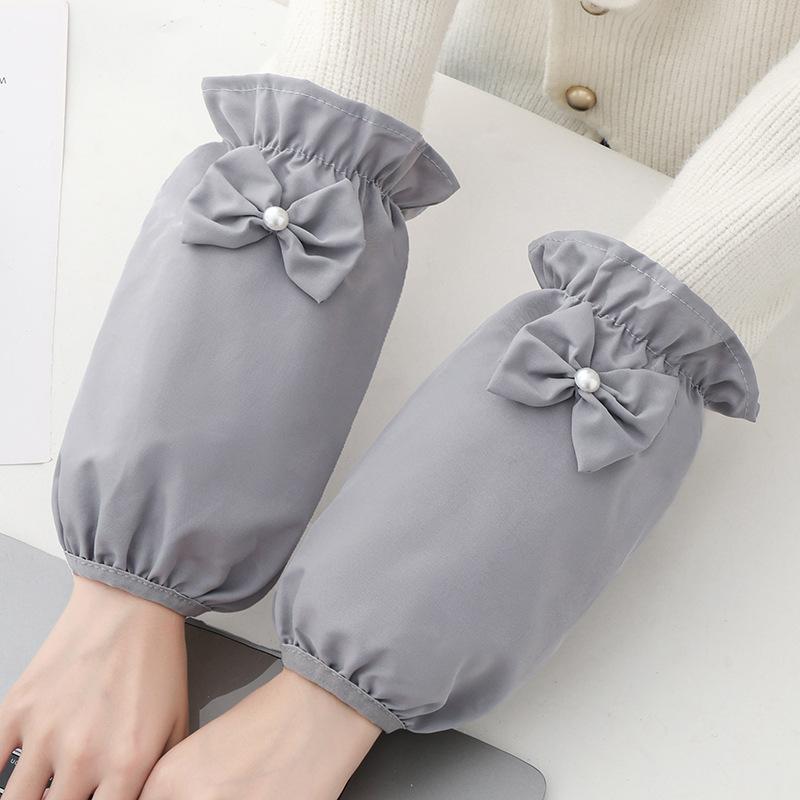 Autumn and Winter Sleeve Bow, Cute Anti-stain Sleeve Covers, Adult Home Anti-dirt Down Jacket Sleeve Covers, Bow Sleeve Covers