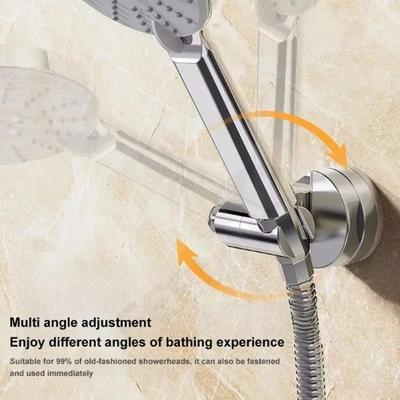 360°Adjustable Shower Holder Suction Cup with Rotating Hook Shower Base Bracket Self-adhesive Shower Head Stand Bracket