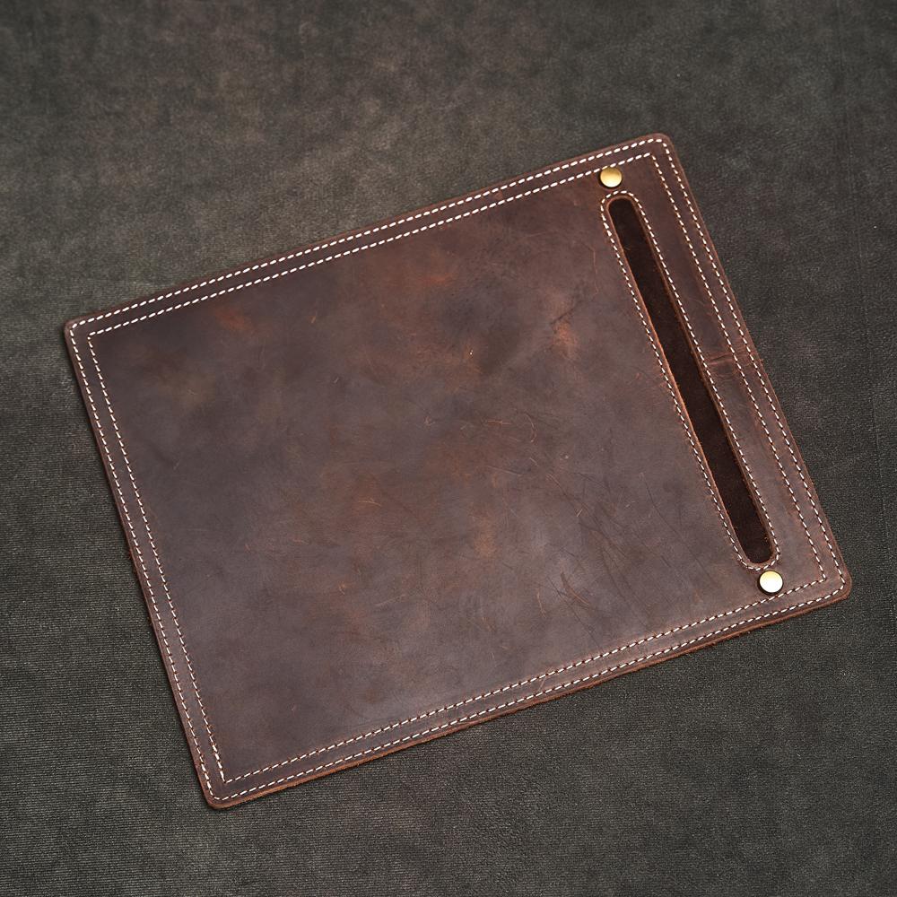

Handmade Crazy Horse Leather Office Computer Desk Pad Keyboard Large Game Mouse Pad Laptop Protective Mat Non-slip Anti-static