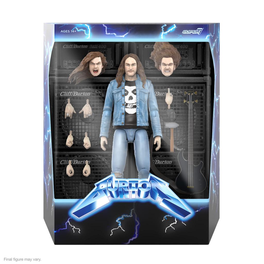 Super7 Cliff Burton Action Figure with Accessories Heavy Metal Collectibles and Retro Toys ULTIMATES! - 7"