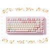 Cute Round Pig Party Keycap 2024 New MOG Height PBT Material Mushroom Shaped 139keys Alice Layout Keycap 6.25/7U Space Key