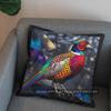 2D Stained Glass Style Colorful Bird Pillow Cover Pattern Cushion Cover Suitable For Sofa Bedroom Car Pillow Cover