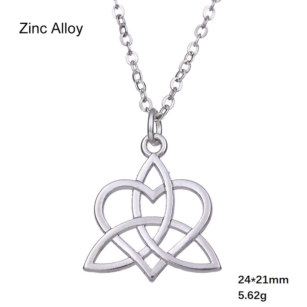 Teamer Witch Knot Pendant Necklace For Women Viking Irish Celticss Knot Magic Wicca Necklaces Jewelry Valentine Gifts Wholesale