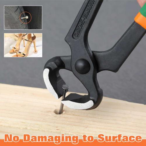 LEONTOOL Nail Puller, End Nippers, Heavy-Duty, Non-Slip, for High Heels, Nail Puller, Wire Cutter, End Cutting Nipper, Nail Puller, for Car Tire and P