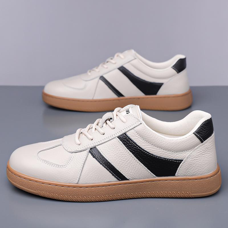 Men Leather Casual Shoes Breathable Loafers Men Sneakers  New Male Comfortable Leather Flat Footwear Sneakers Men Shoes