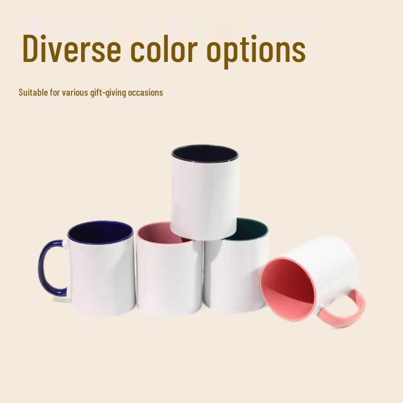 Eco-Friendly Minimalist Ceramic Office Mug - DIY Cartoon Design