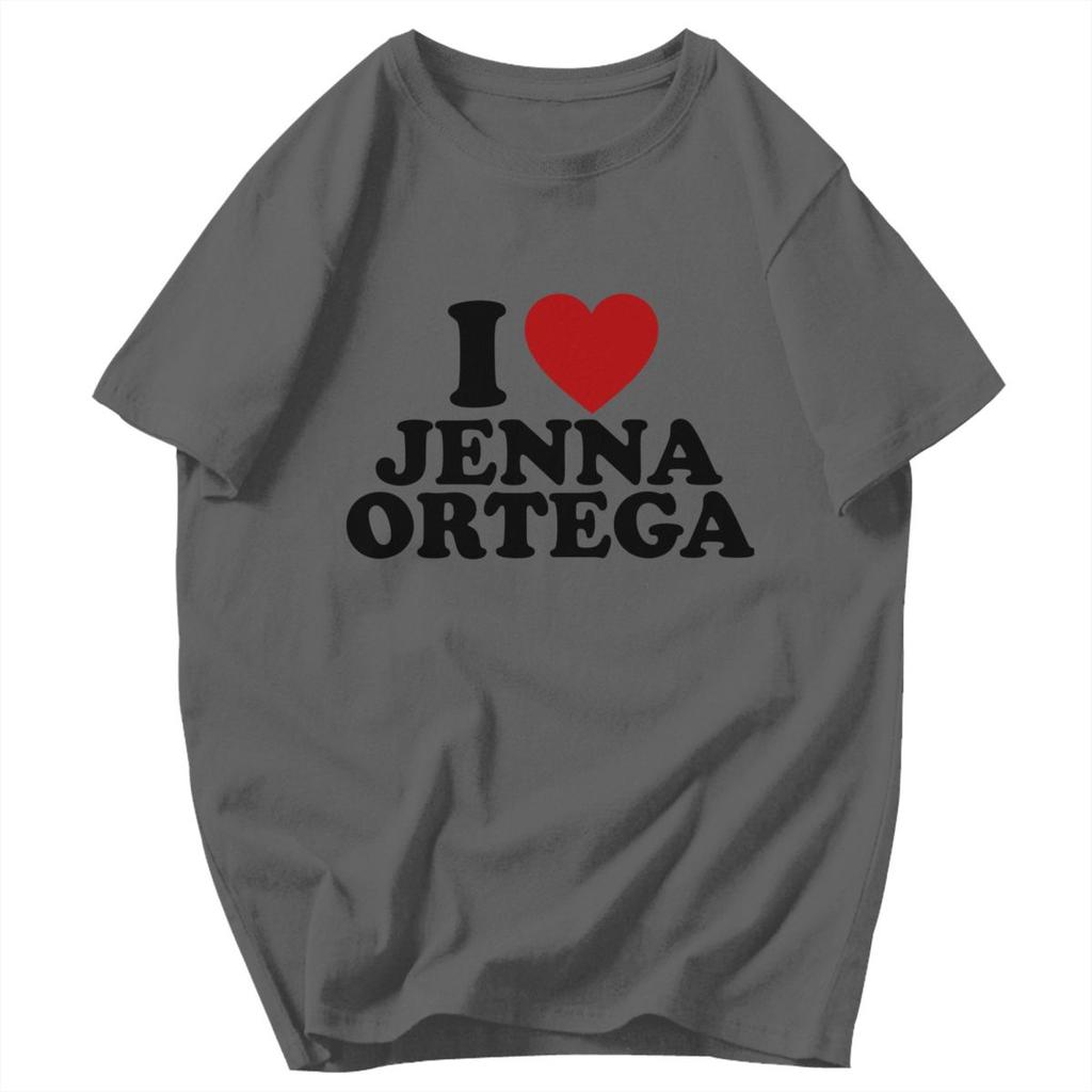 Men T Shirt I Love Jenna Ortega Unique Y2K Graphic Oneck Unisex Clothes T Shirts