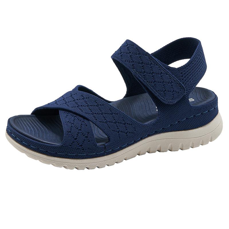 2026 Summer Shoes Women Flat Sandals Brand Woman Summer Holiday Shoes Bohemia Style Modern Sandals Pink Blue Plus Size 42