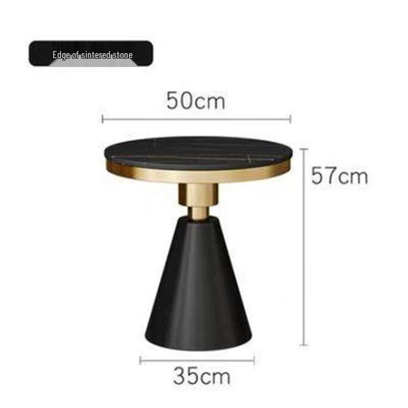 Minimalist Luxury Round Side Table for Living Room or Bedroom Bedside and Coffee Use
