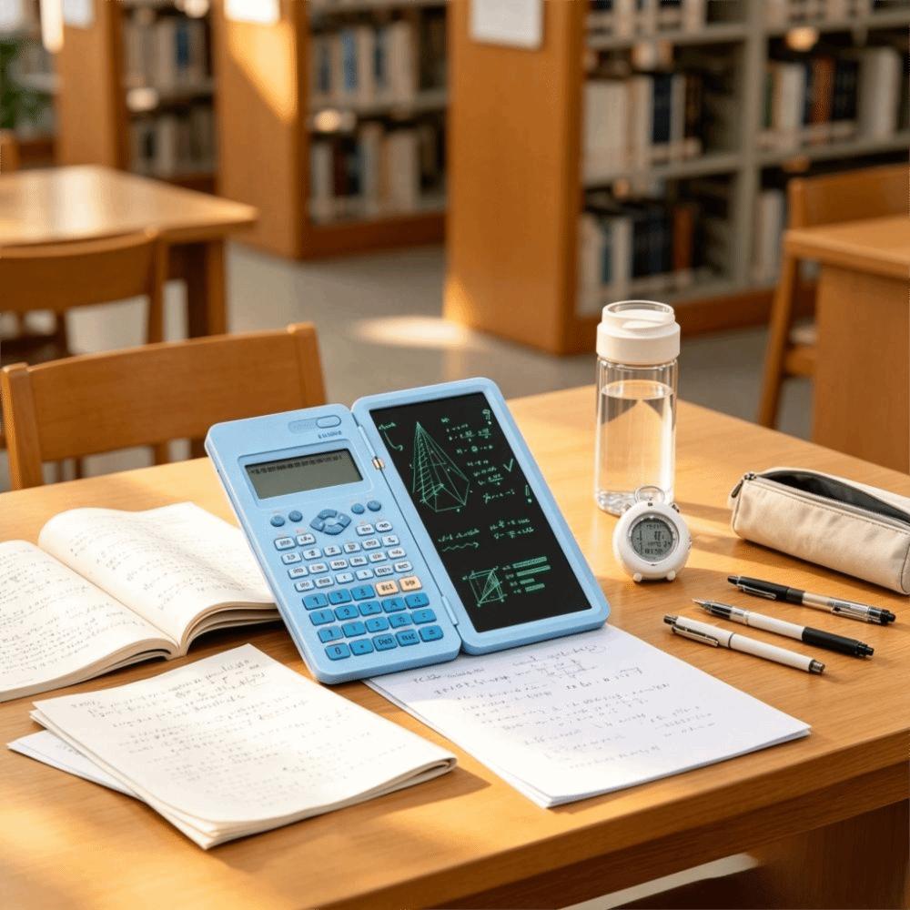 LCD Scientific Calculator Writing Pad Function Calculator Foldable Calculator Office