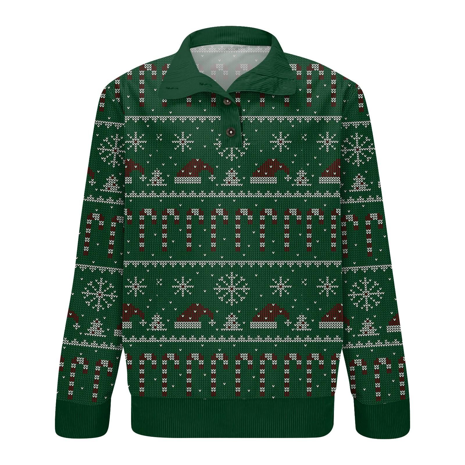 Мужская рождественская хлопковая рубашка-пуловер с длинным рукавом для активного отдыха — фото 6