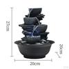 Decorative Tabletop Water Fountain Flowing Feng Shui Outdoor Waterfall Relaxing Table
