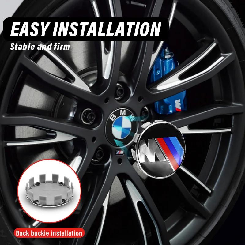 4 Pezzi Tappi Centrali Ruota Auto BMW 68mm 56mm Coprimozzo per Performance E46 E90 E30 F10 F30 X5 X3 E39 F25 E60 E91 E87 M Accessori Auto