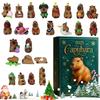 Capybara Calendar Advent 3D Advent 24 Days 2025 Small Animal Countdown Figure Decorations For Birthday Party Desk Entryway
