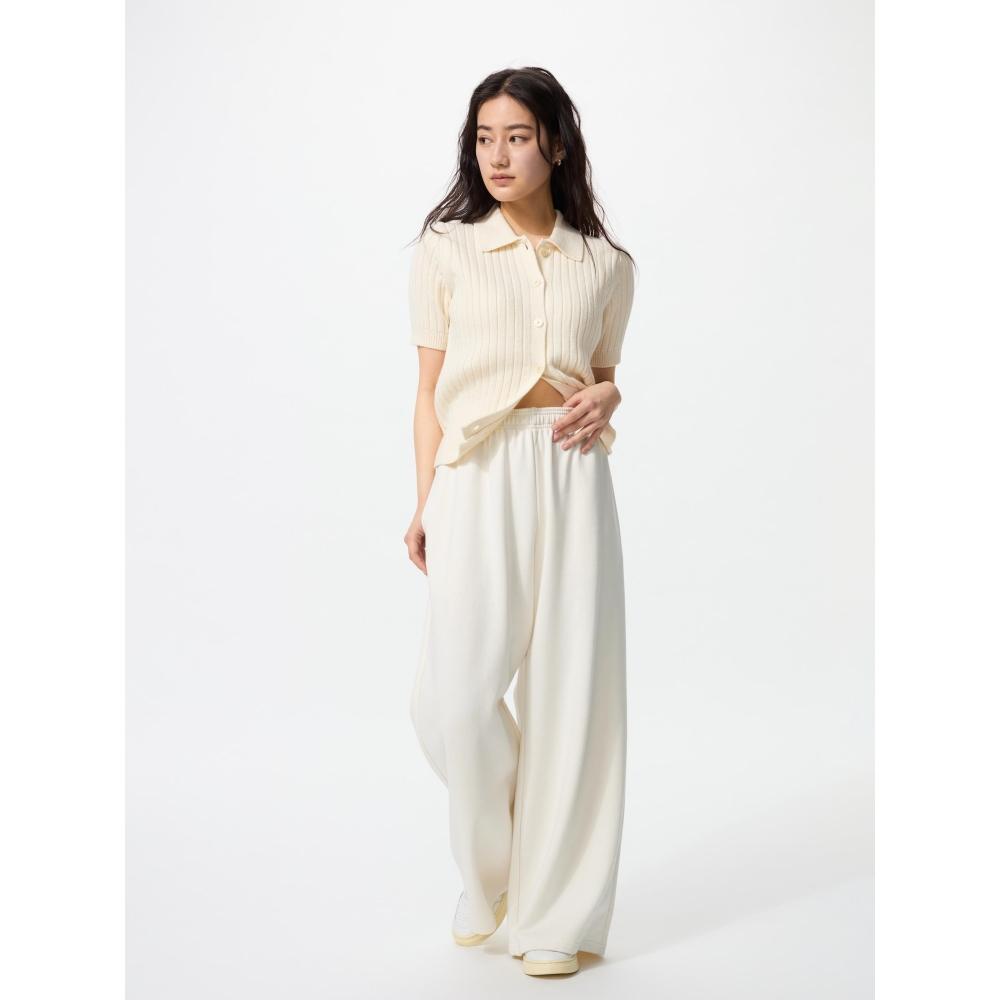 Uniqlo Sweat Wide Pants Short Length Model