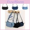 Stylish Korean Minimalist Denim Shoulder Bag For Kids In Blue Black And Dark Blue Colors