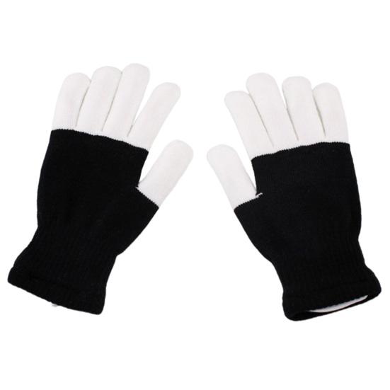 

1 пара перчаток со светодиодной подсветкой для взрослых и детей, реквизит для вечеринок, трикотажная ткань