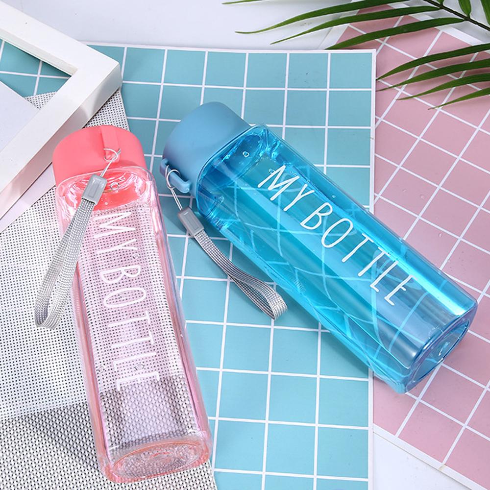 500ml Summer Large Capacity Plastic Sports Water Cup Water Bottle Drinking Bottle Coffee Juice Cup