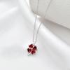 Four-Leaf Clover Necklace Women'S Small Fresh And Sweet Zircon-Inlaid Exquisite Pendant Accessories
