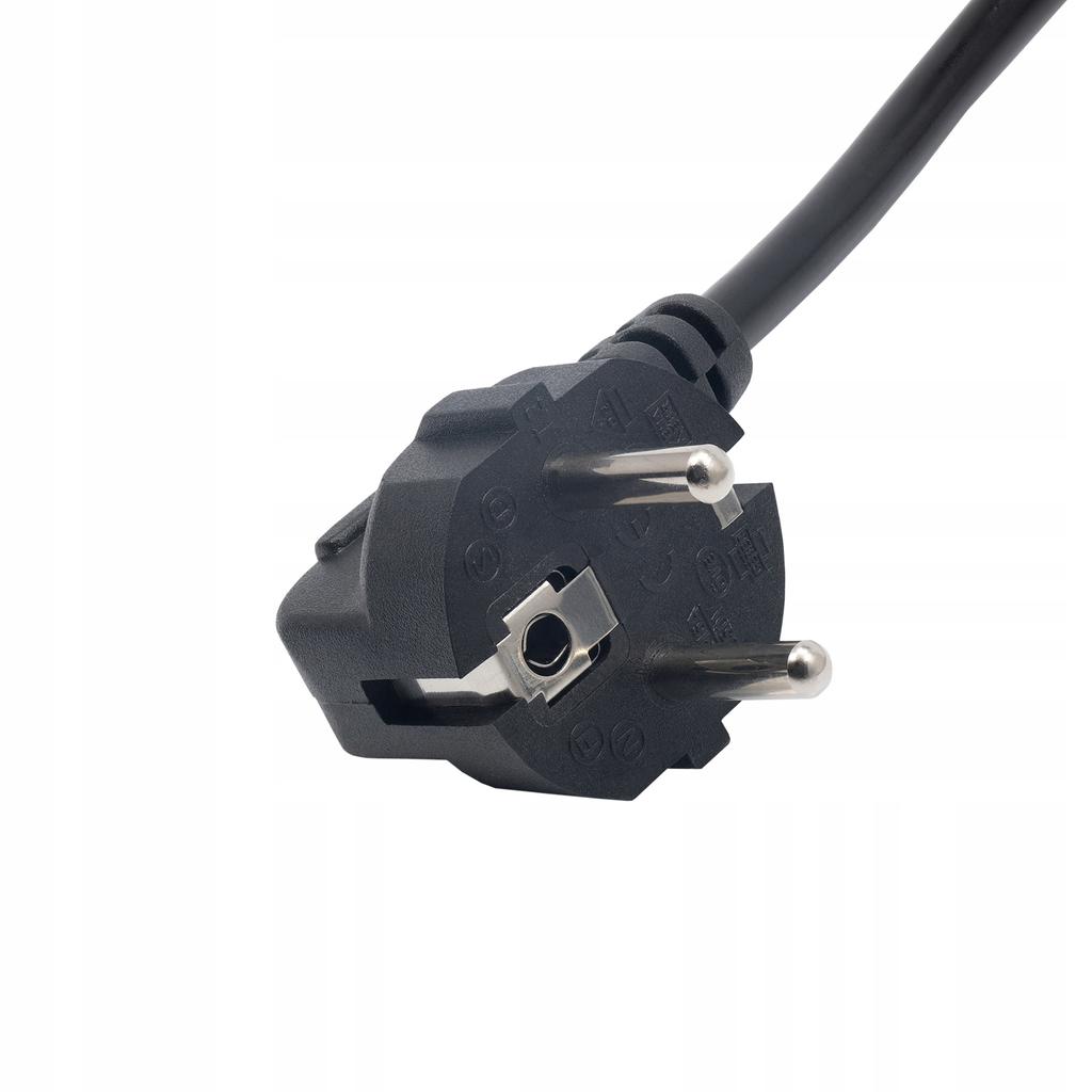 Kabel zasilający Akyga AK-NB-08A CEE 7/7 - IEC C5 do notebooka (koniczynka) 250V/50Hz 2,5A 1,0m czarny