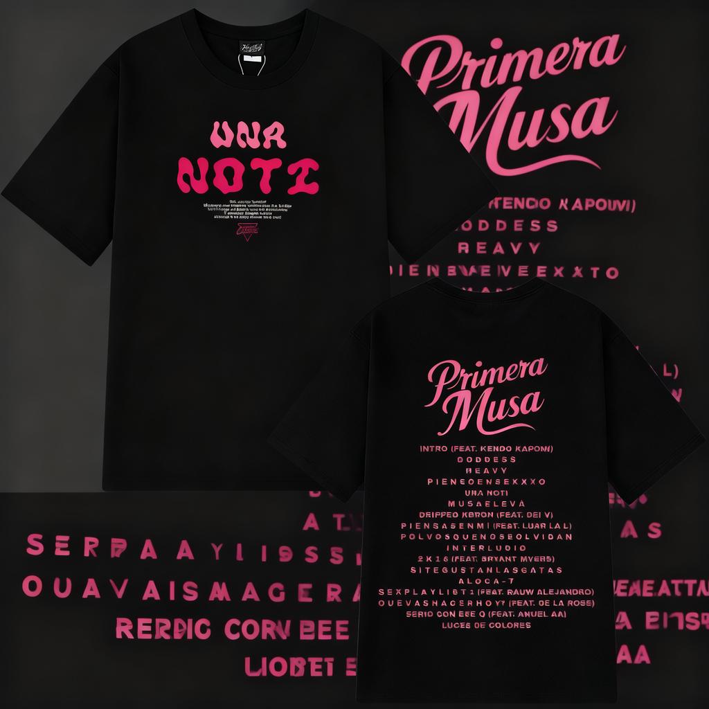 2025 Summer Rapper Omar Courtz Primera Musa Merch T-shirt Men Women Harajuku Vintage Hip Hop 100% Pure Cotton Leisure T-shirt