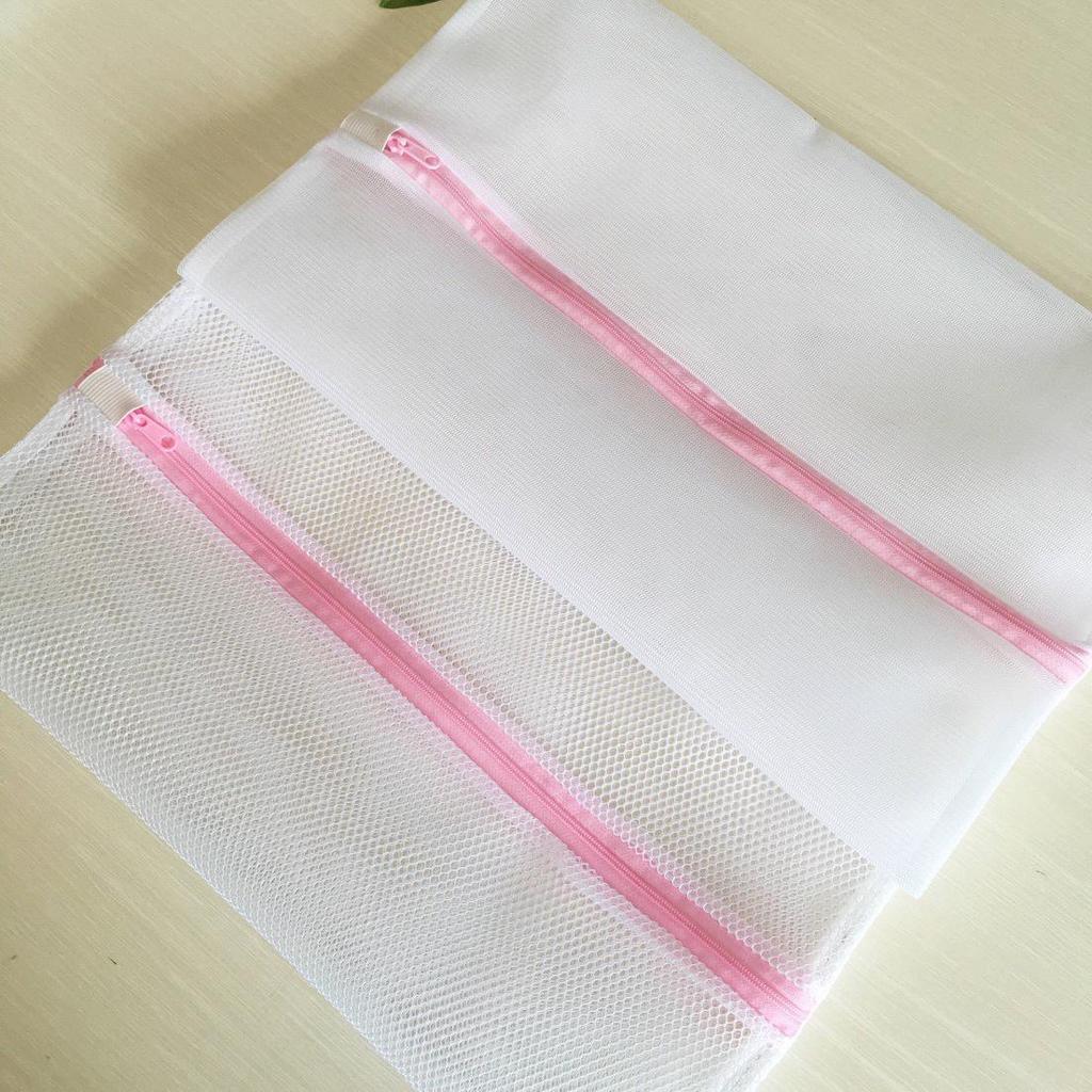 Thickened Fine Mesh Zipper Laundry Bag Set for Lingerie Care