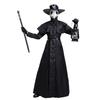 Costume Steampunk Medievale Dottore della Peste per Adulti Coppie Outfit Cosplay di Halloween Nero S-5XL