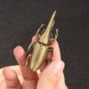 Antique Bronze Brasses Insect Ornament Rhinoceros Scarab Miniature Figurine Home Dekstop Decors Accent Paperweight Gift