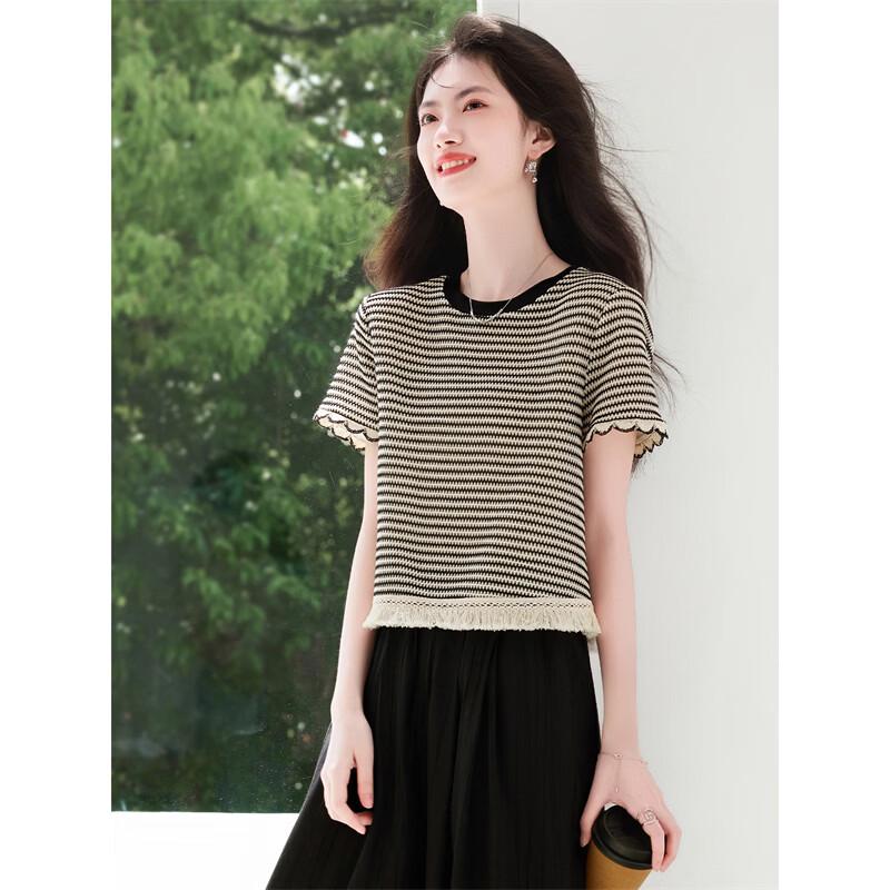 Women's Striped Short Sleeve T-Shirt