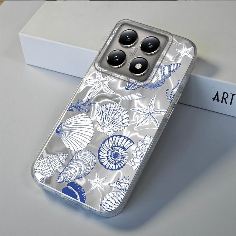 Summer Seashell Starfish Girls Case For Xiaomi 14T 13T Pro 14Tpro 11 Lite 5G NE Silicone Shockproof Water Texture Fundas Cover