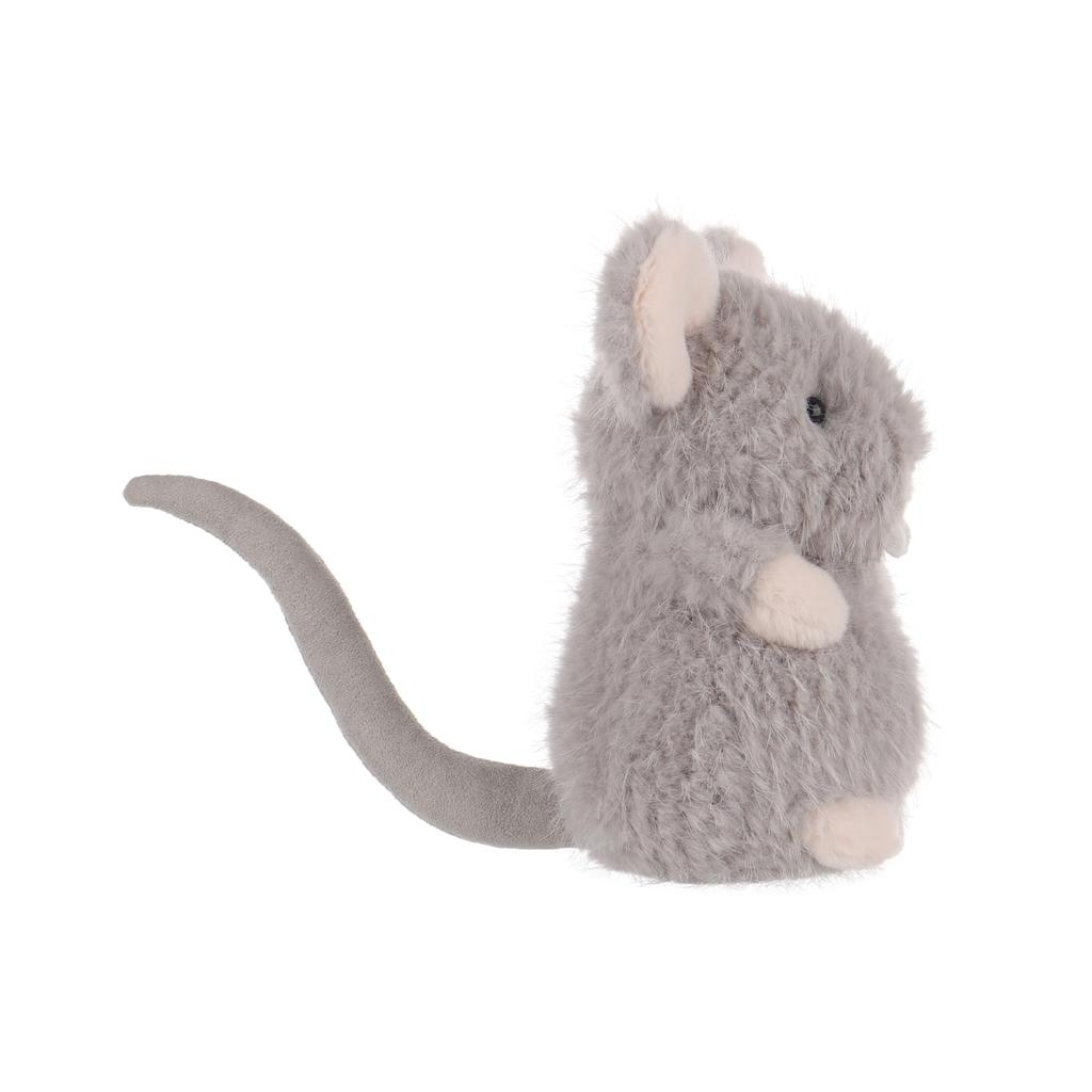 Apricot Lamb Grey Rat Plush Toy for Kids, Soft and Cute, Fluffy Grey Rat for Girls and Boys, 15cm